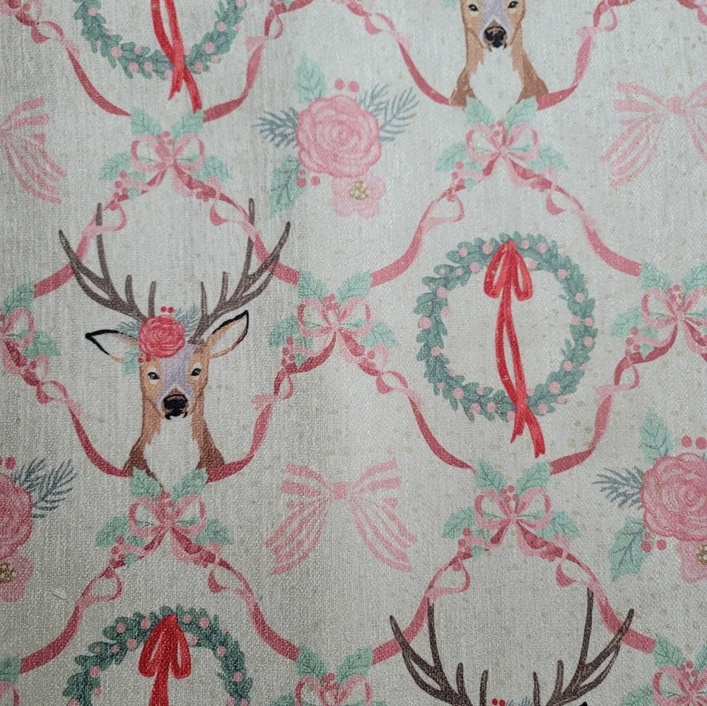 Christmas Pink Reindeer Rug 2pk Set For Sale